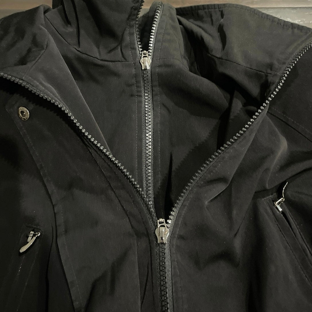 Nautical Heavyweight High Collar Full Zip Utility Jacket 1X Fleece Line Outwear