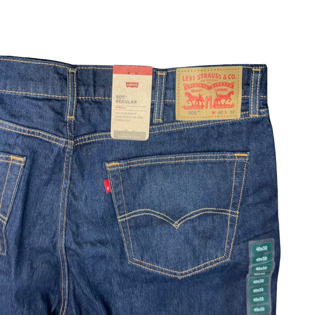 Men Levi's 505 Regular Fit Straight Leg Jeans Size 40x32 NWT Cotton Casual NWT