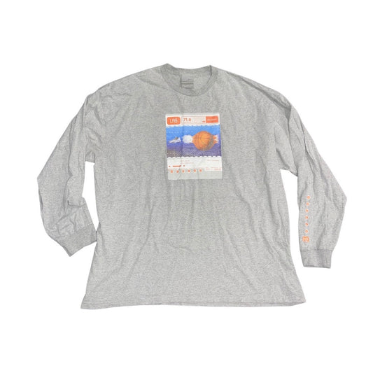 Vintage Gray Nike Research Lab Velocity Basketball Long Sleeve T-Shirt Size XXL