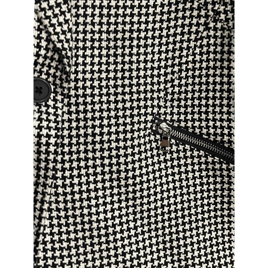 Tahari Houndstooth Single Button Front Blazer Size 6 NWT Career Office Elegant