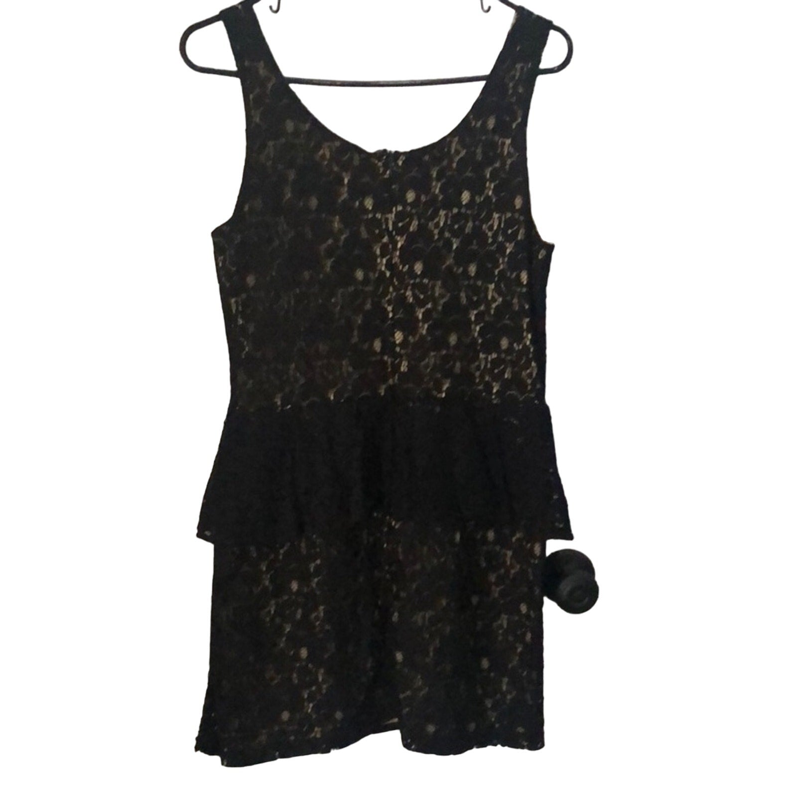 Heart Soul Little Black lace overlay short sleeveless dress Size Medium