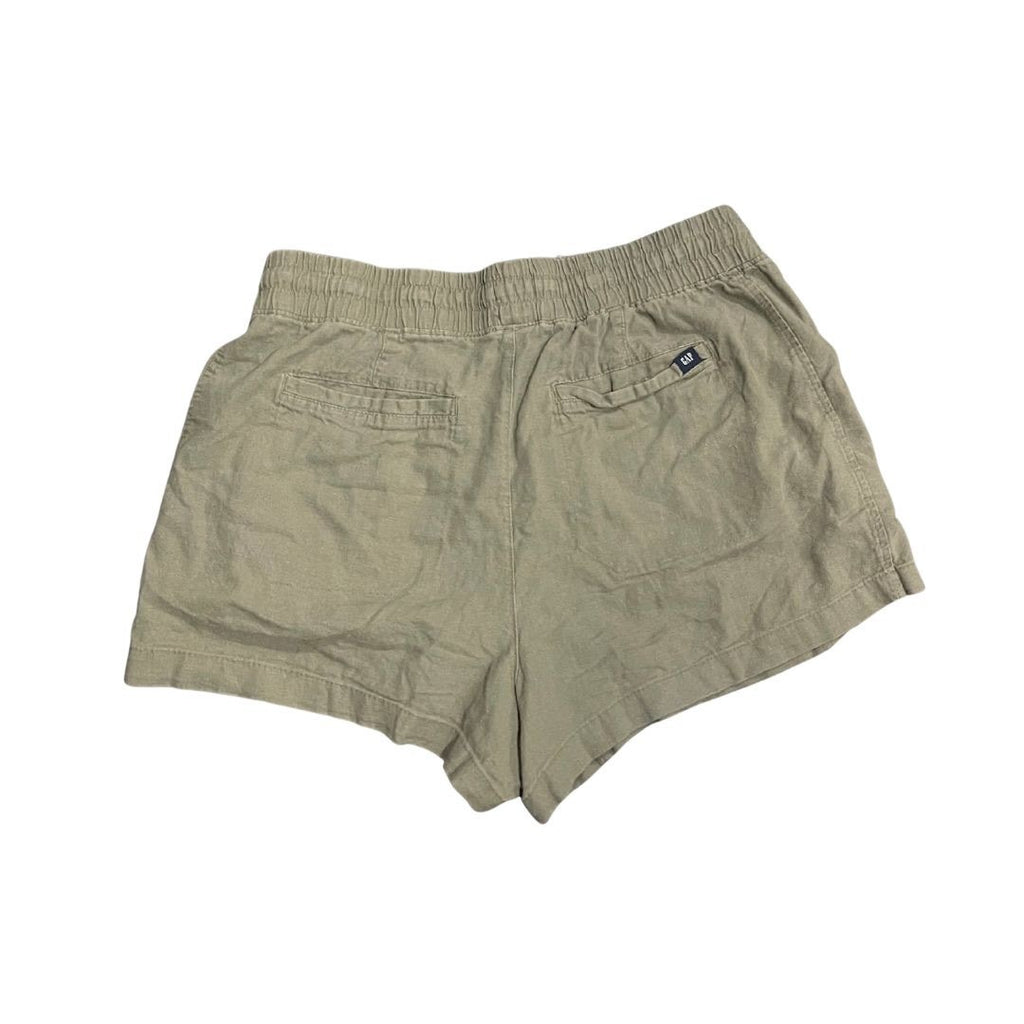 Gap Linen Blend Easy Shorts Pockets Elastic Waist Drawstring Size Large Casual