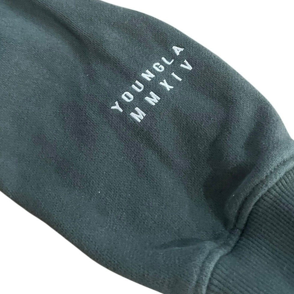 YoungLA Mens Quarter zip pullover sweatshirt SZ Medium Comfy Collection Athletic