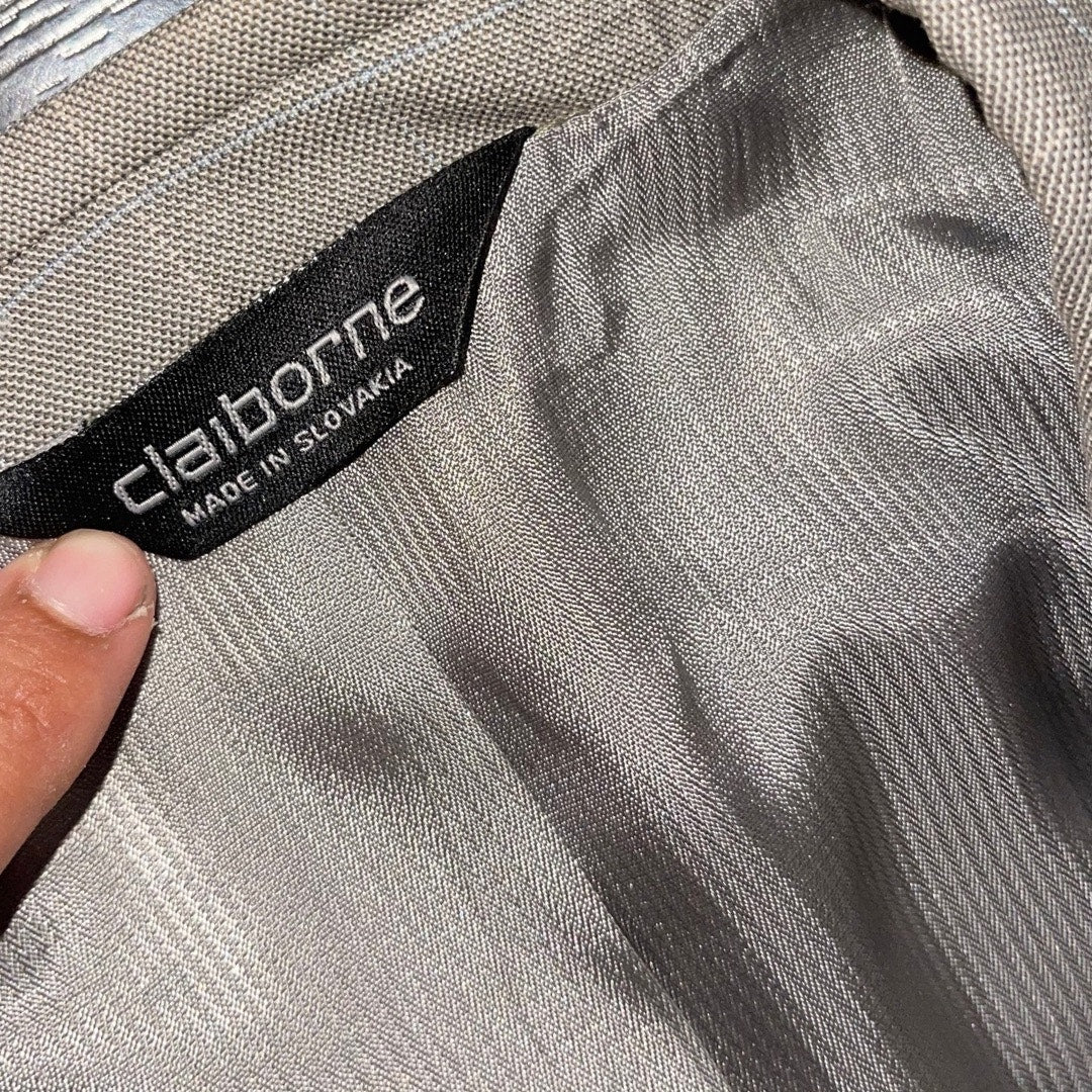Vintage Claiborne Men's Wool Blazer Coat 44L W38 Office Career Business Wedding