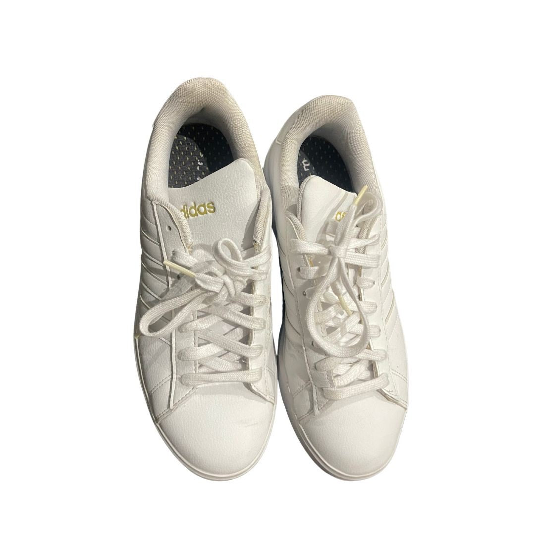 Adidas Grand Court 3.0 Sneakers All White SZ 8.5 Lightweight Comfort Streetwear
