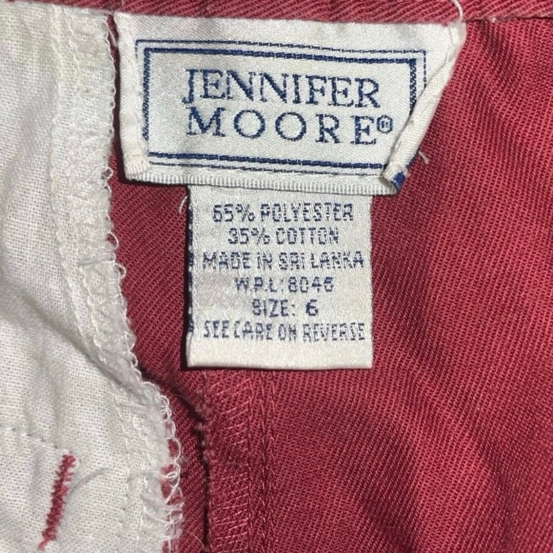 Jennifer Moore Red Casual Shorts Cotton Blend Pocket Size 6