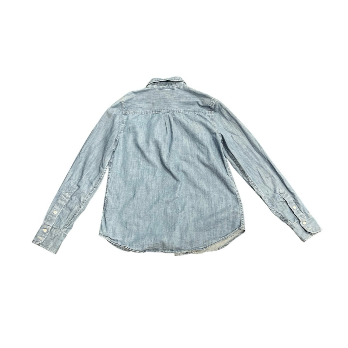 Nordstrom Denim Jean Long Sleeve Button Shirt SZ S Utility Western Chambray