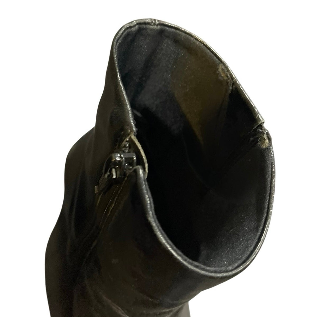 Diba Black Leather Ankle Square Toe Bootie Vintage 90s Y2K Made in Brazil