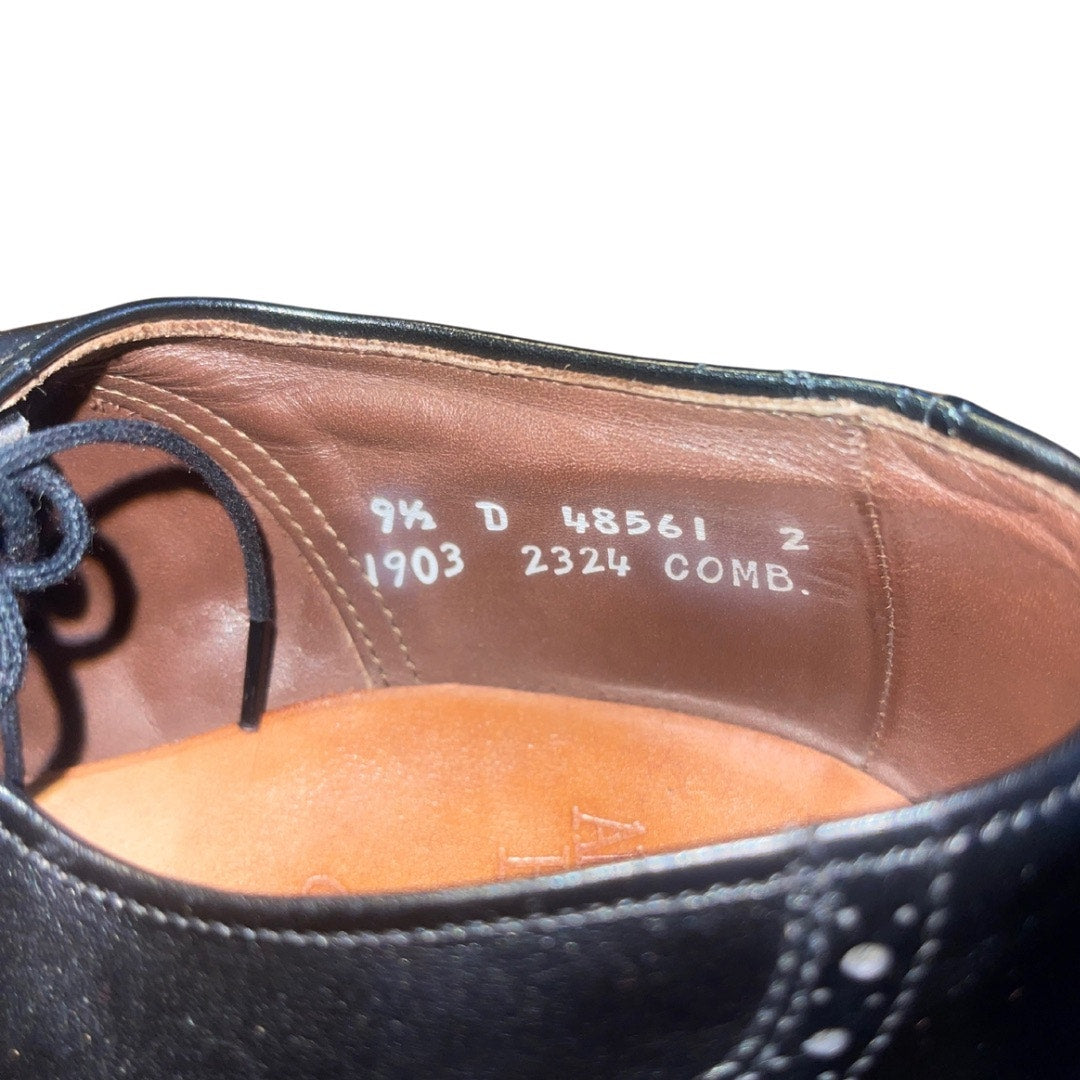 Allen Edmonds Leather Chester Wing tip Oxford Dress Shoe 9.5 Black