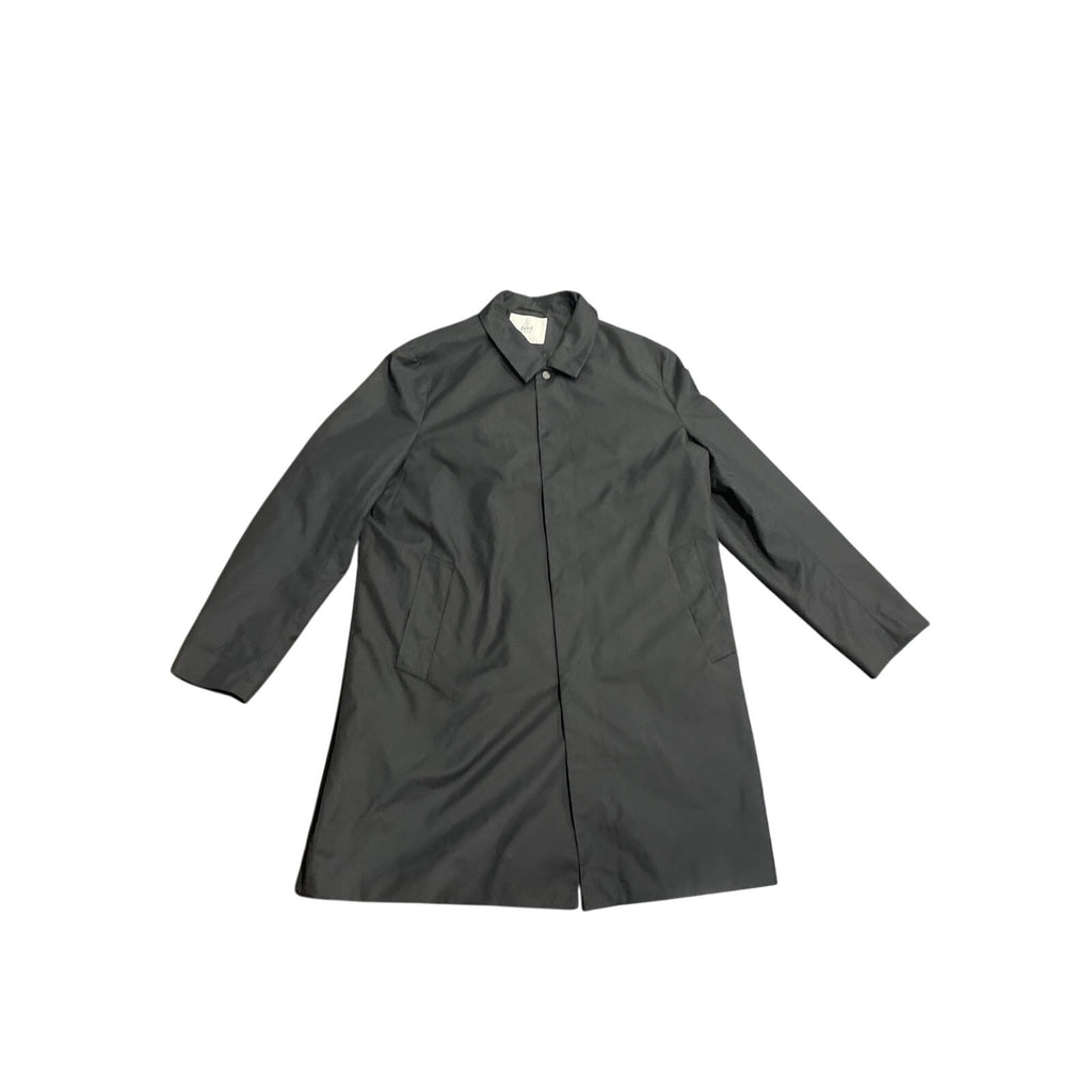 Find. Long Black Trench coat Jacket SZ 3XL Minimalist Casual Overcoat