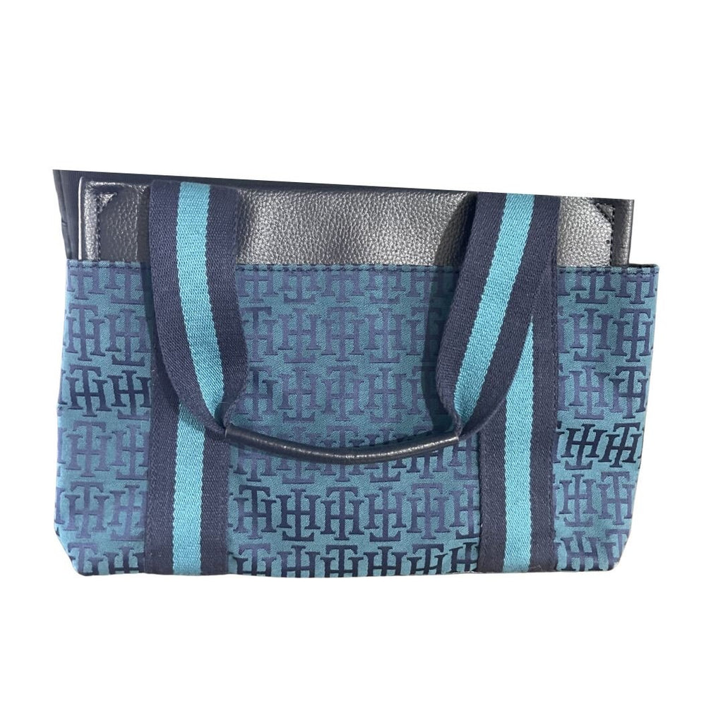 Tommy Hilfiger Monogram Canvas Mini Tote Bag Vintage Y2K Classic Nautical