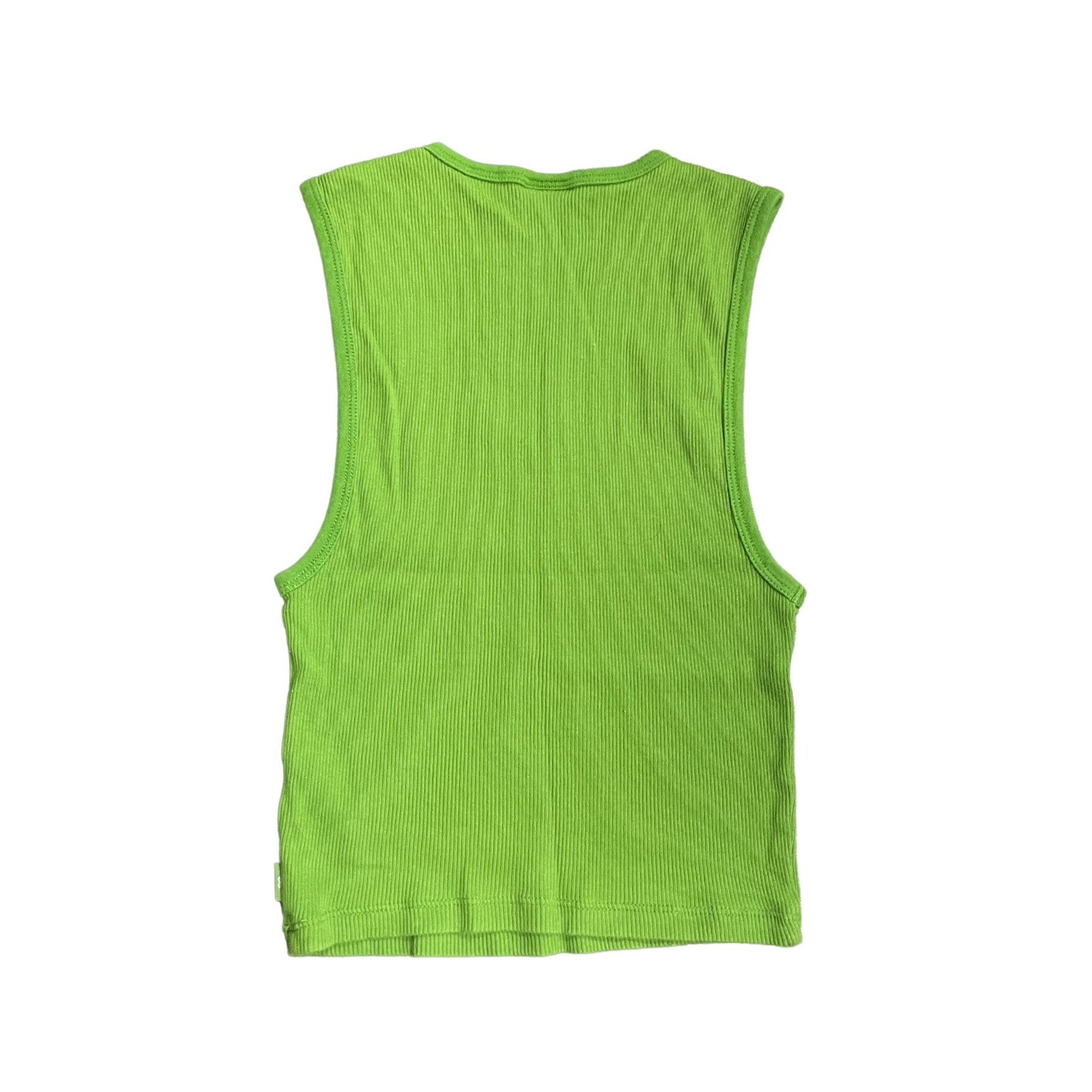 Aritzia Tna Green Ribbed Tank Top Size Small Cropped Casual Flirty Summer