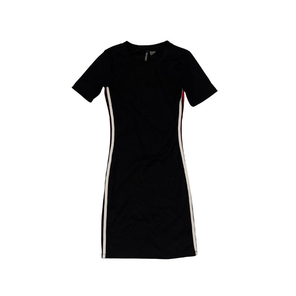 Divided by H&M Black Ribbed T-shirt Dress knit dress Size 4