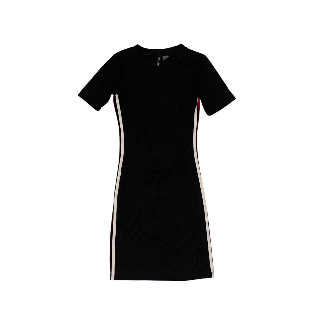 Divided by H&M Black Ribbed T-shirt Dress knit dress Size 4