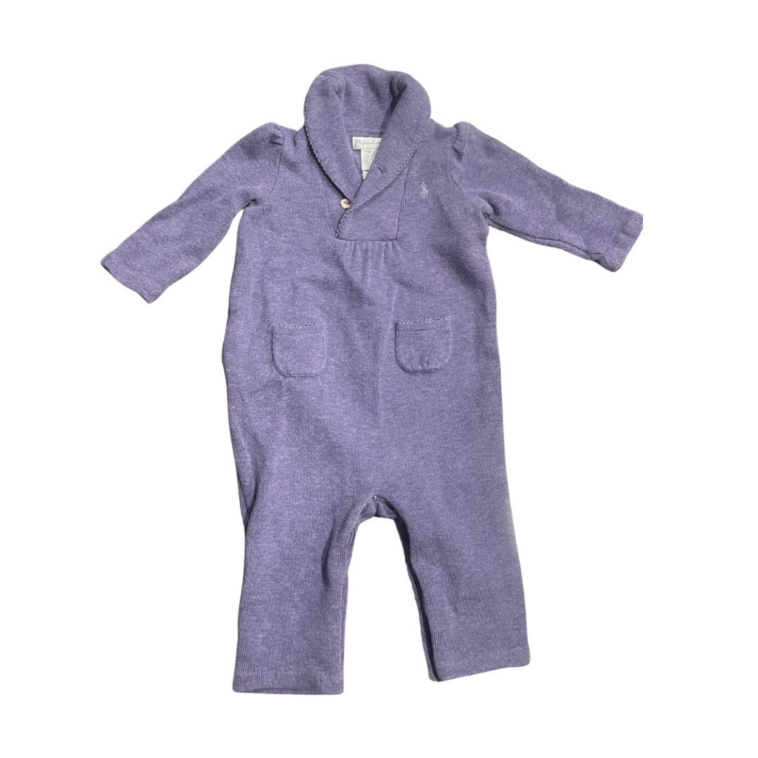 Ralph Lauren Pony Baby Sweater Knit Coverall Lavender Purple 9 Months Kidscore