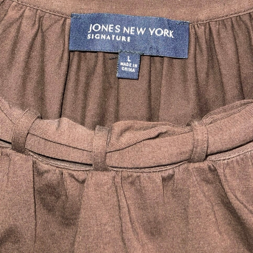 Jones New York Signature Top Size Large Cotton Casual Career Preppy