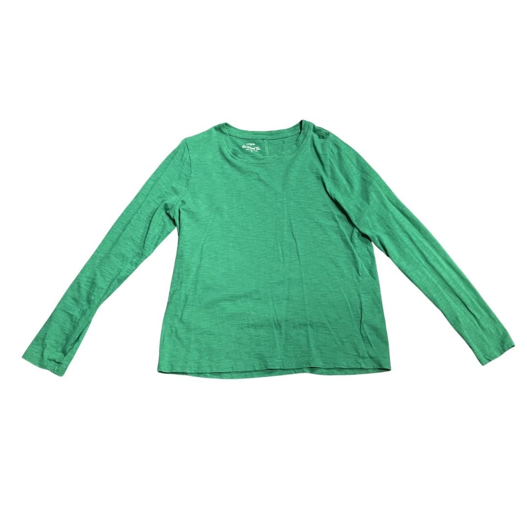J. Crew Girlfriend Long Sleeve Tee Lot of Three White Green Black SZ L Casual