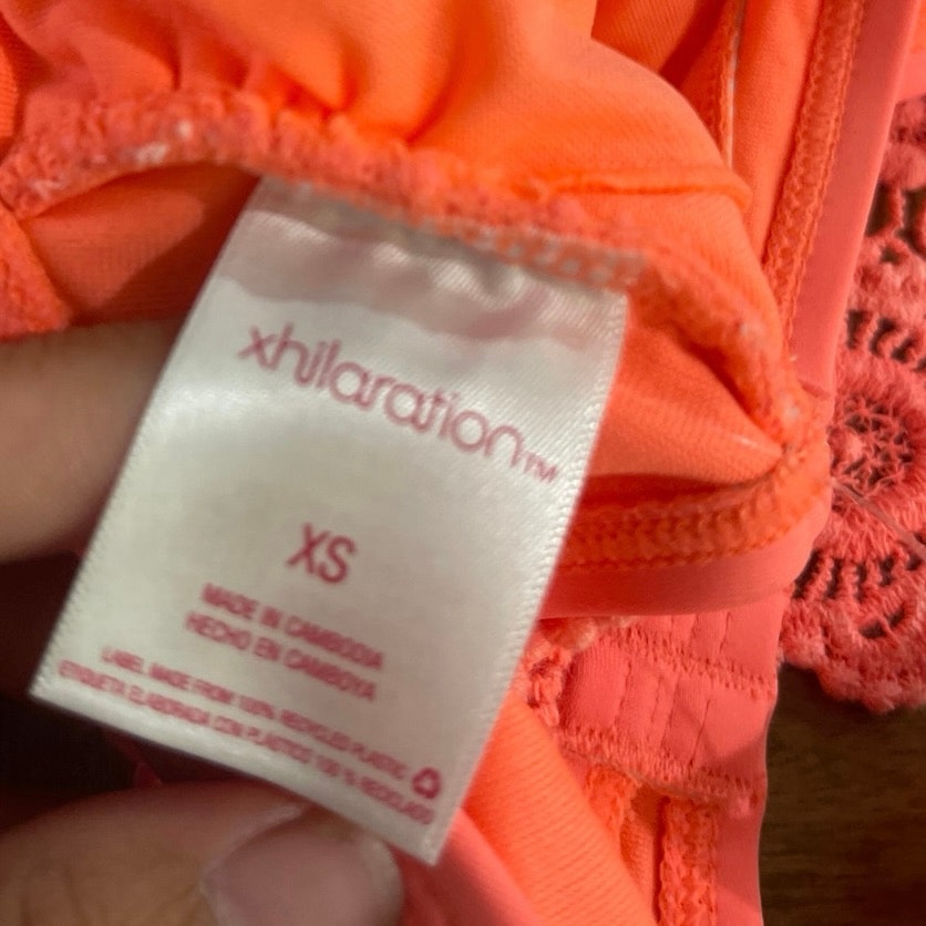 Xhilaration Crochet Set of Two Halter Bikini Tops SZ XS Boho Festival Beach NWT`