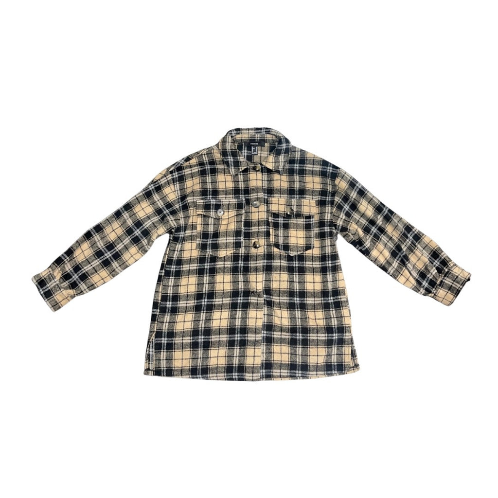 Forever 21 Women's Plaid Flannel button up shacket size Small