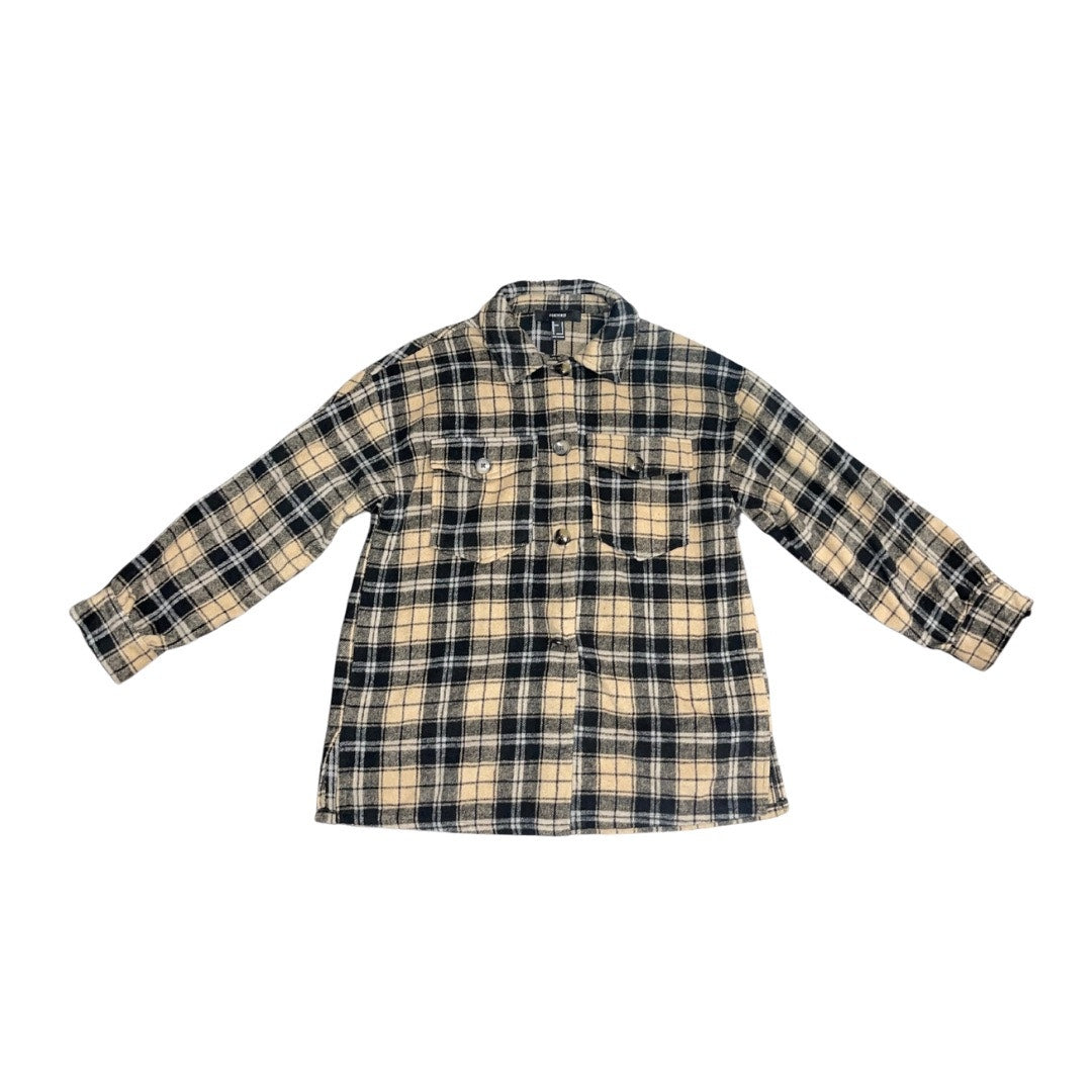 Forever 21 Women's Plaid Flannel button up shacket size Small