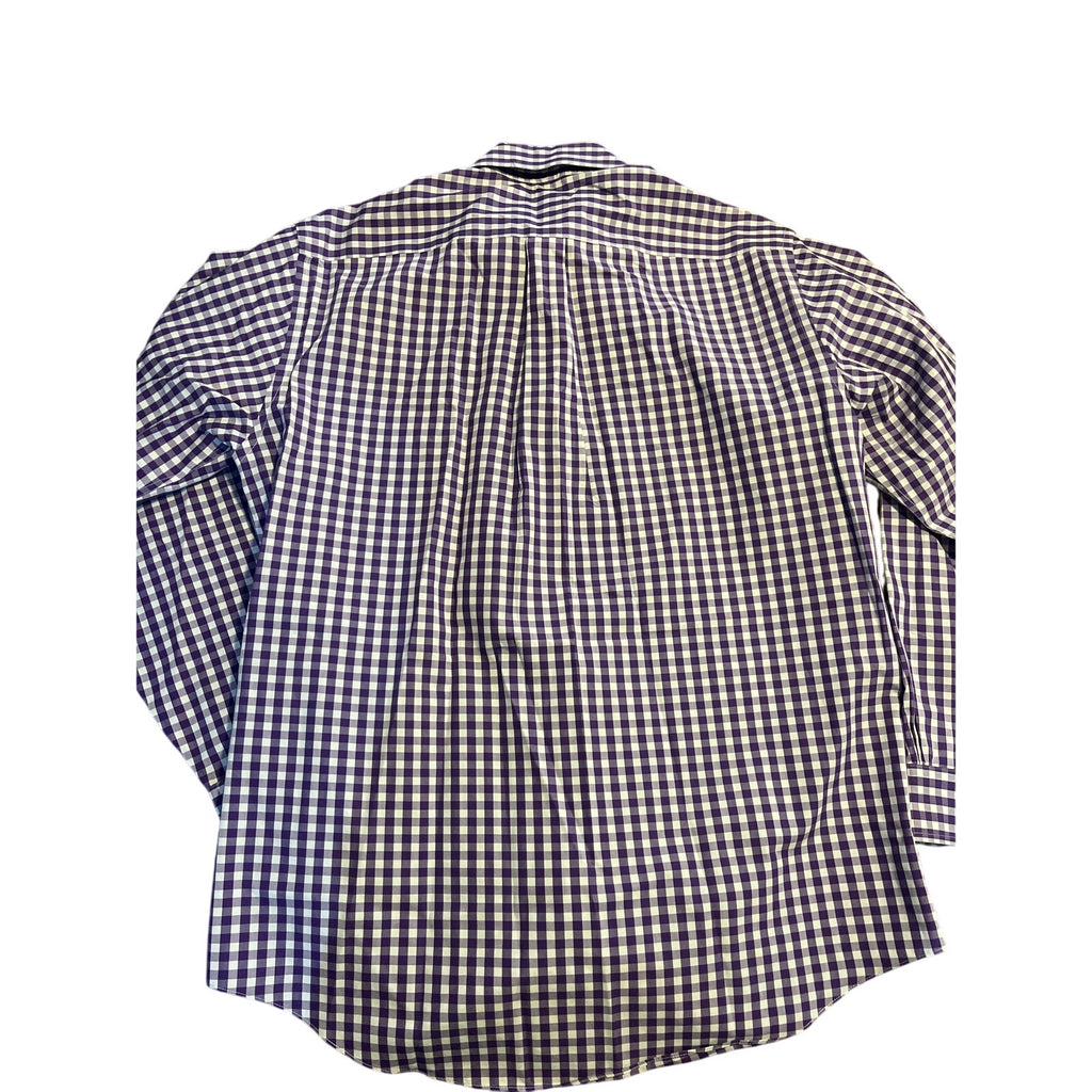 Brooks Brothers original polo shirt plaid Collar non iron Button up dress long sleeve