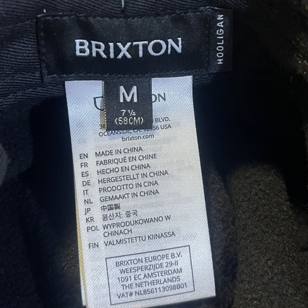 Brixton Newsboy Cap Hooligan Ear Flap Snap Flat NWT Unisex Size Medium 7 1/2