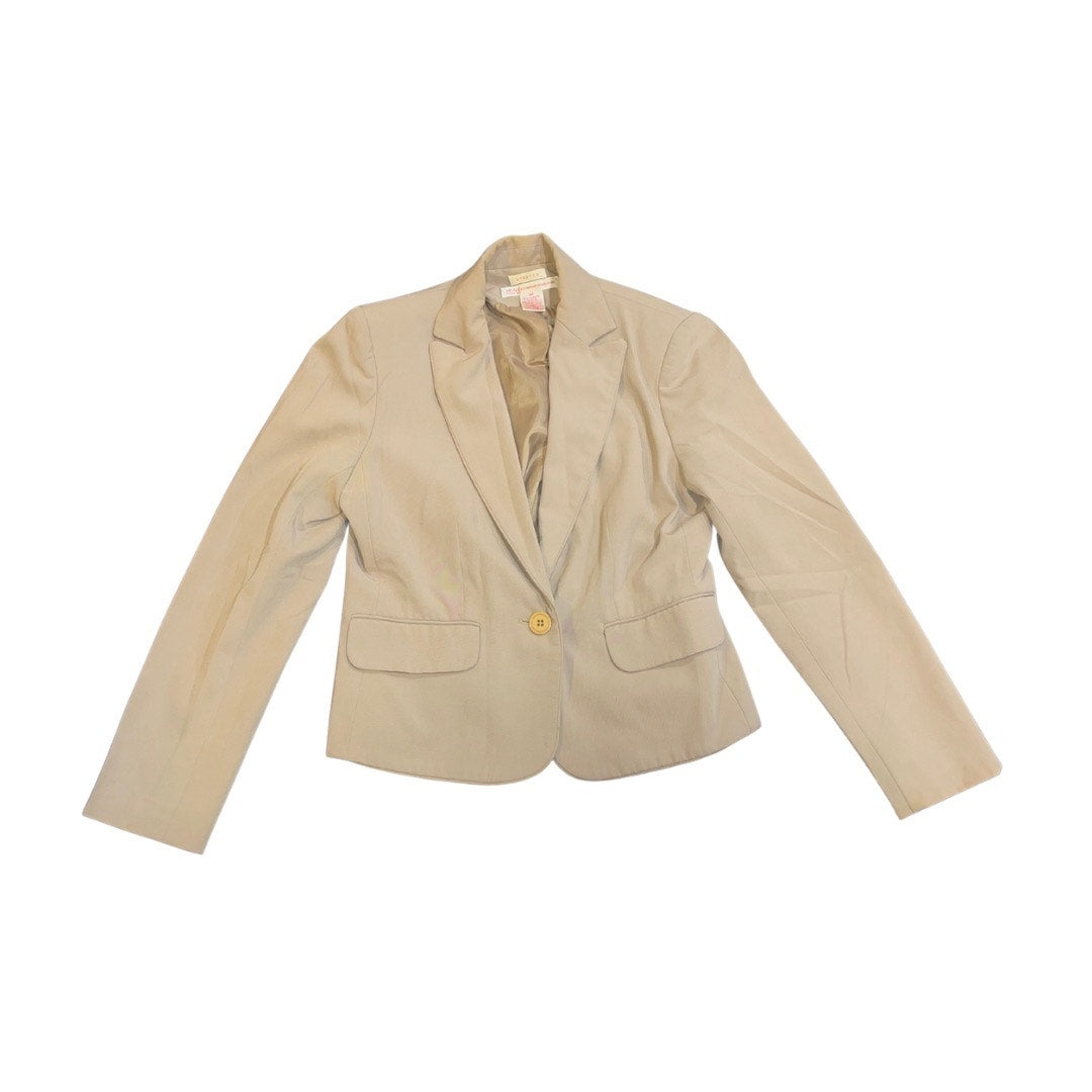 Nine & Company by Nine West Business Pant Suit Jacket SZ 4P Office Career Khaki