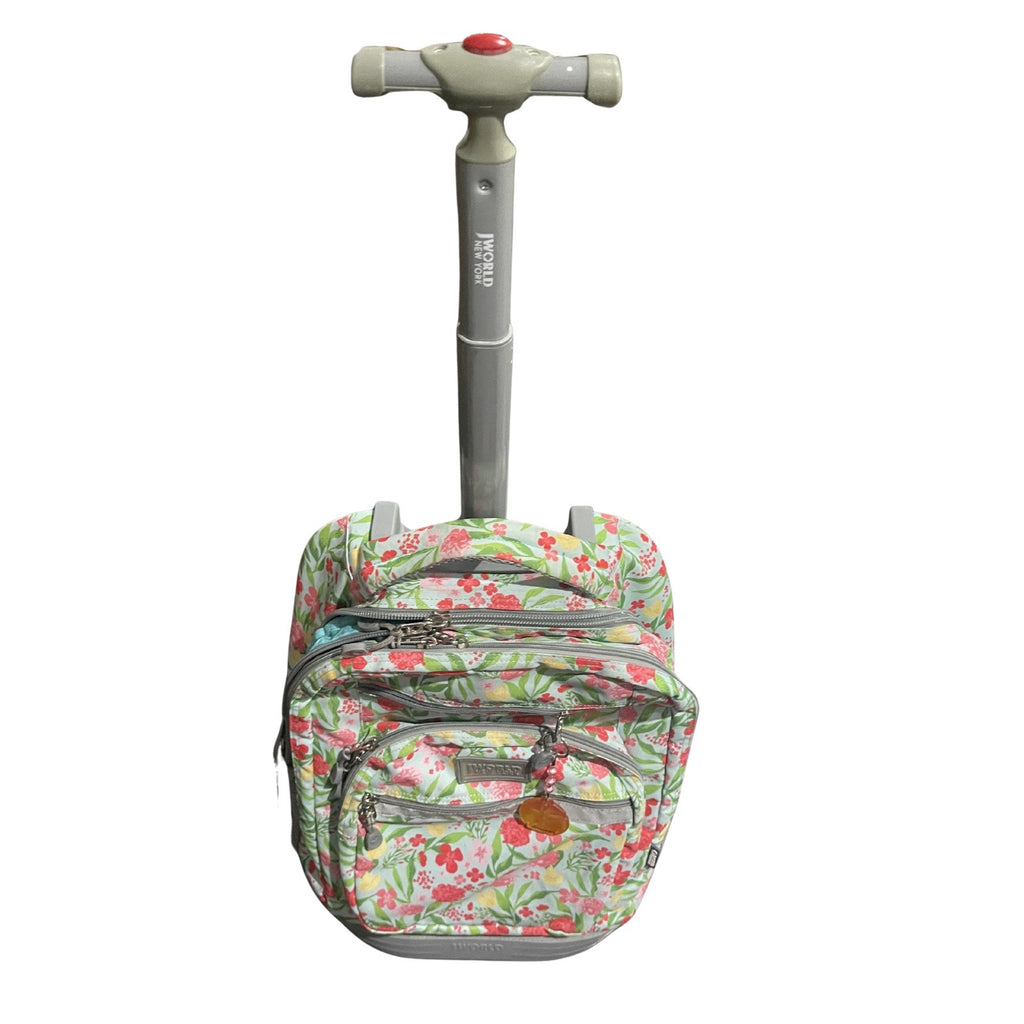 J World Sundance Laptop Rolling Backpack Floral School Work Travel Vacation