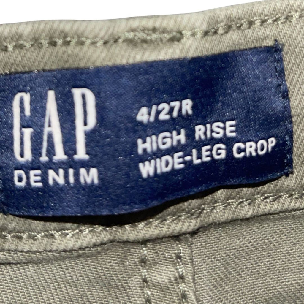 Gap Denim High Rise Wide Leg Crop Pants Size 4/27R Lose Fit Streetwear