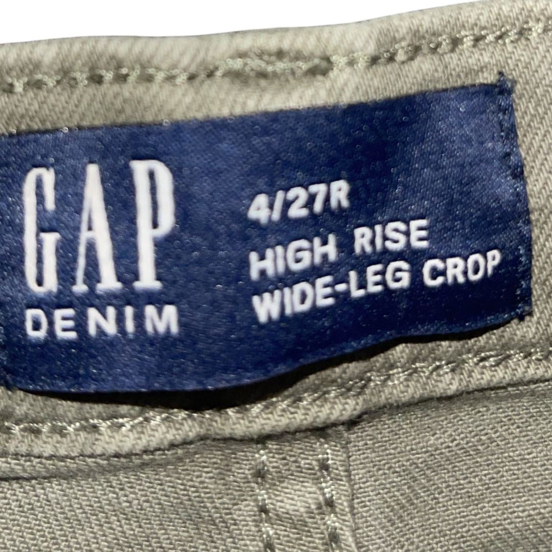 Gap Denim High Rise Wide Leg Crop Pants Size 4/27R Lose Fit Streetwear