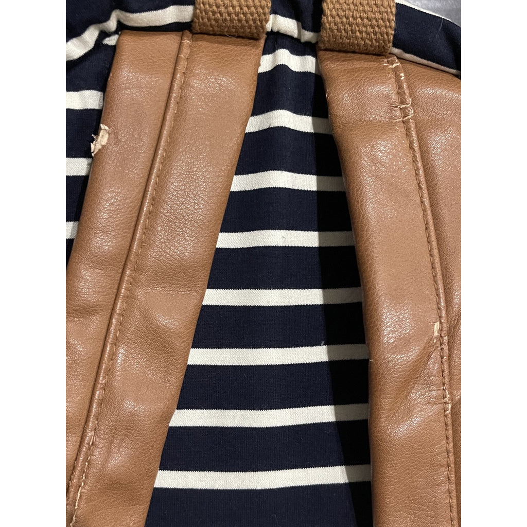 Madden Girl Striped Backpack Nautical Coastal School Daypack Handbags Travel