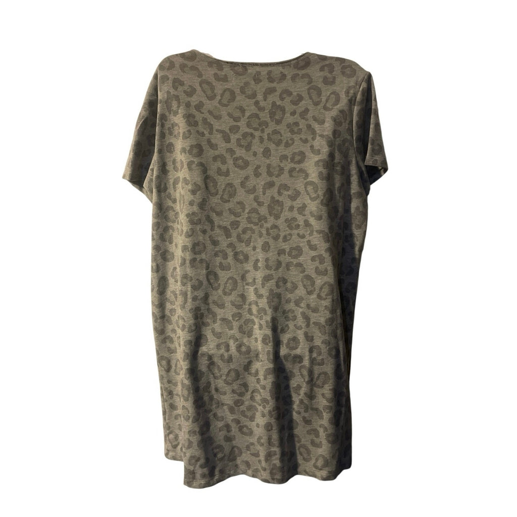 Mudpie V-Neck French Terry Short Sleeve Dress Size Medium Streetwear Casual