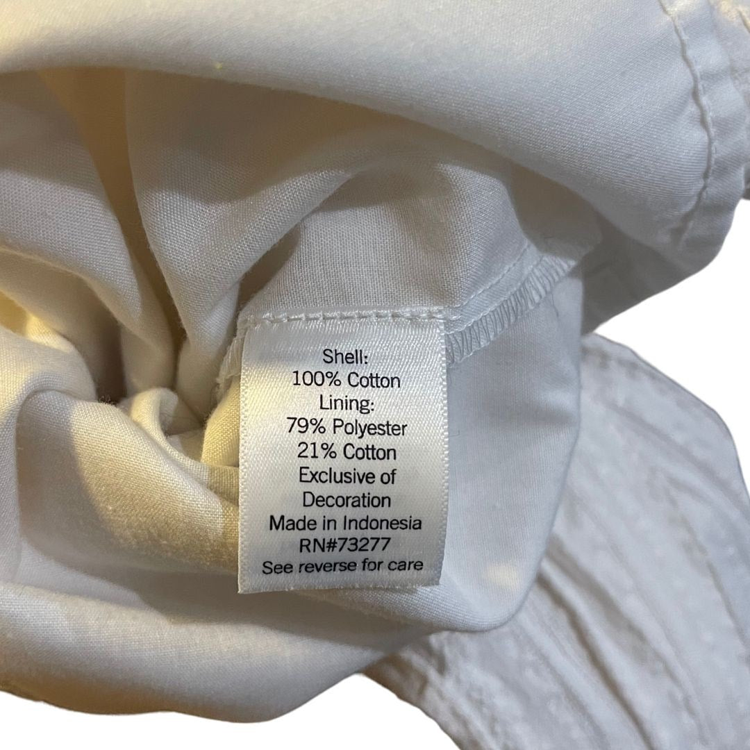 Lauren Conrad Button Down Blouse Size Large Eyelid Collard Pleated