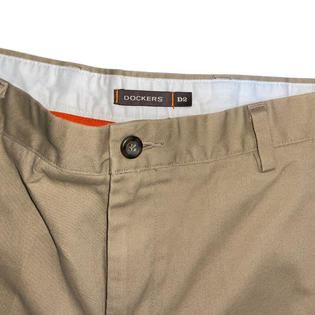 Dockers Men's 34 X 30 Brown Khaki Straight Fit