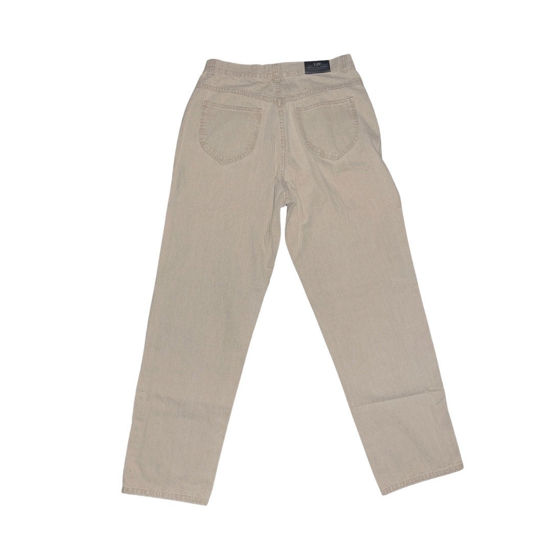 Vintage Women Lee Original Jeans  Denim Beige High Rise 100% Cotton Size 12 Y2K