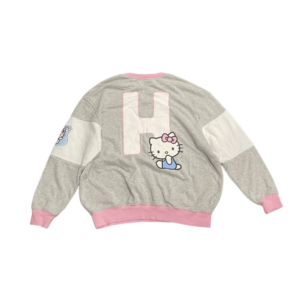 Sanrio Hello Kitty Oversized Crewneck Pullover Fleece GraphicSweater Size XL