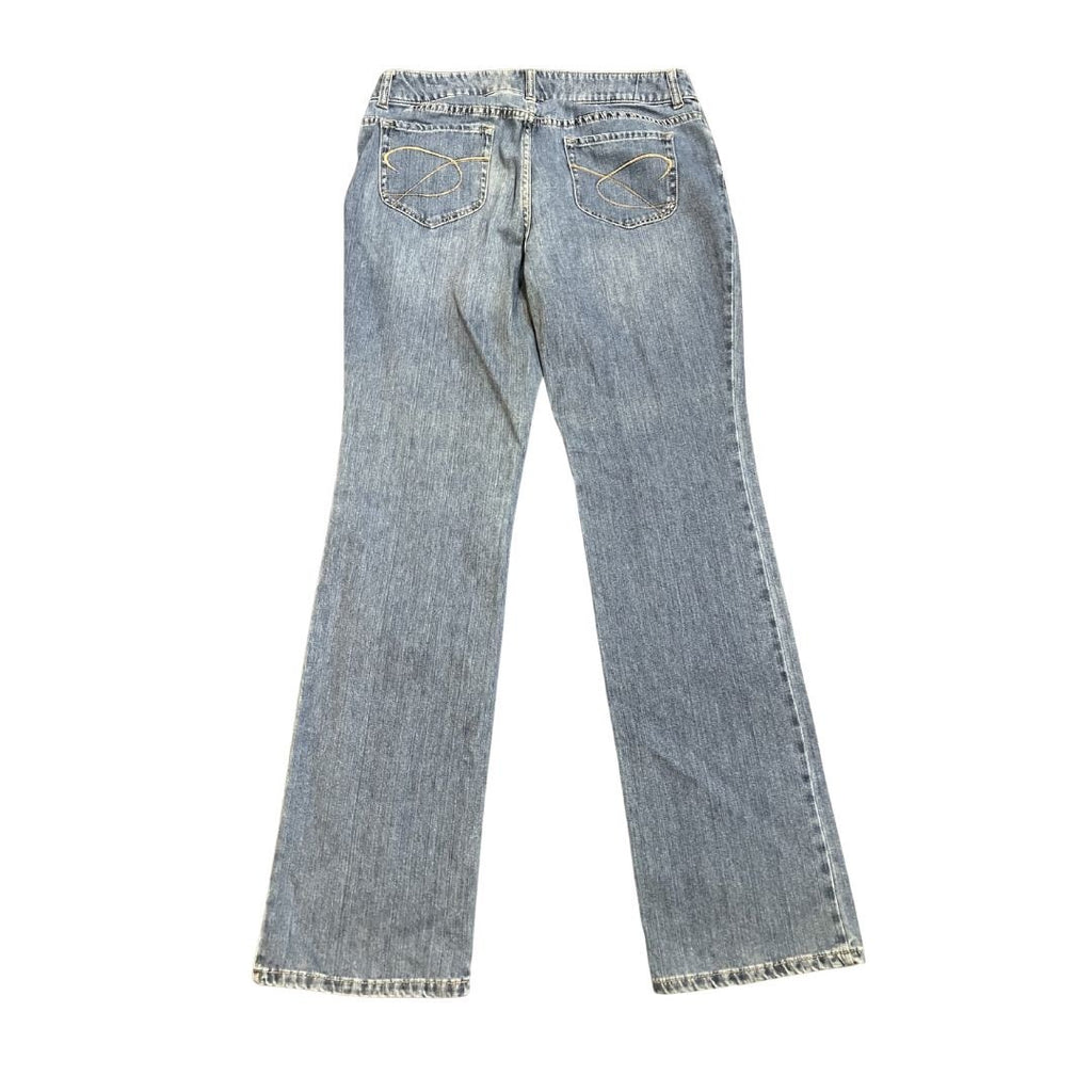 Chico's Platinum Denim Ultimate Fit Boot Leg Jeans Size 2T (12) Cowgirl Western
