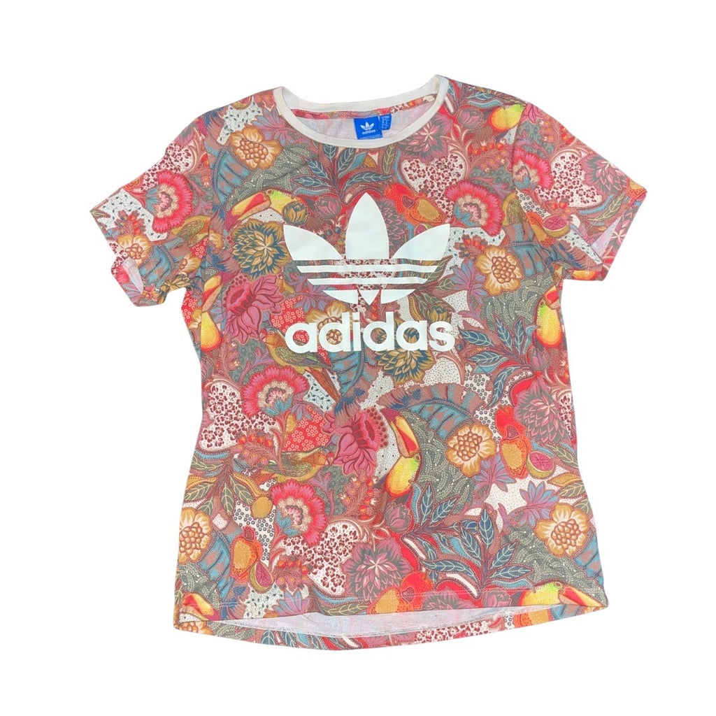 Adidas Farm FUGIPRABALI Floral Boyfriend Shirt Size Small Trefoil Logo Sports