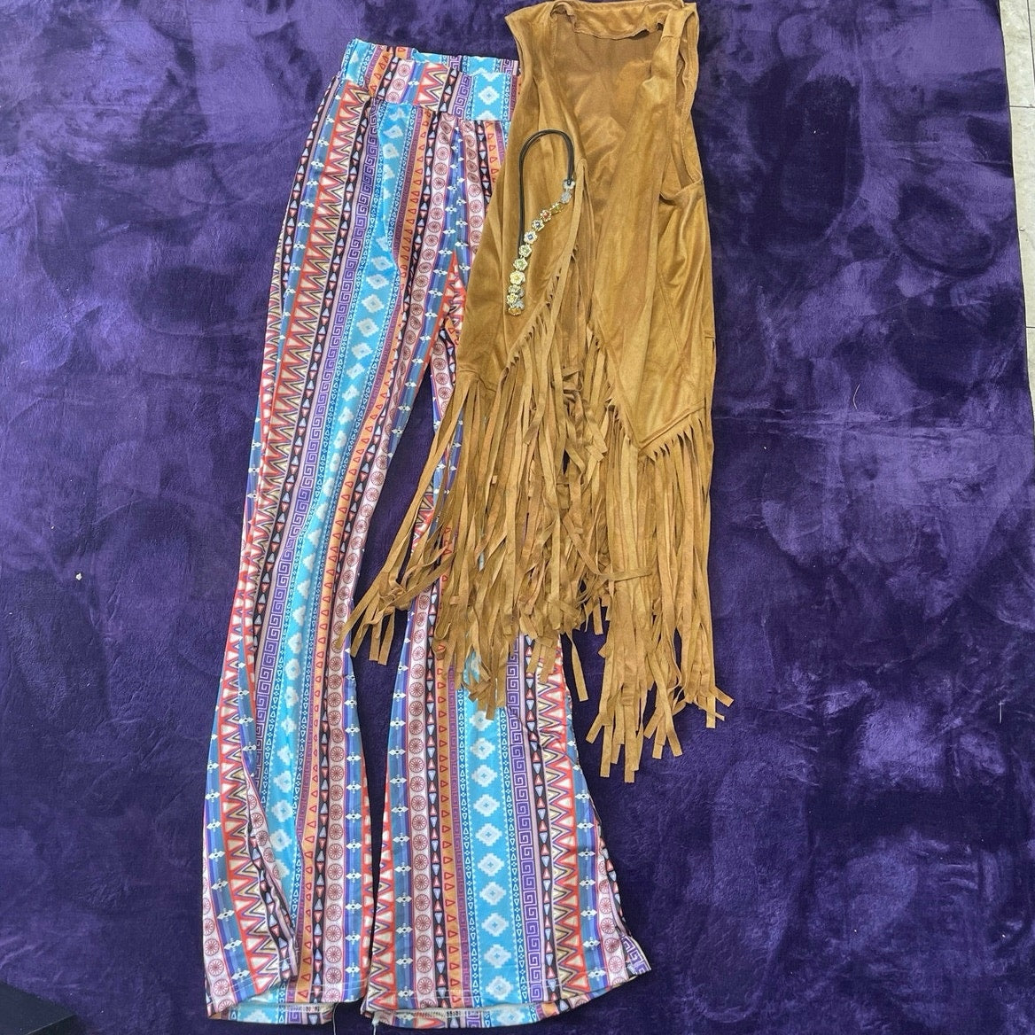 Spooktacular Creations Halloween Hippie Costume SZ XL Groovy Retro Peace & Love