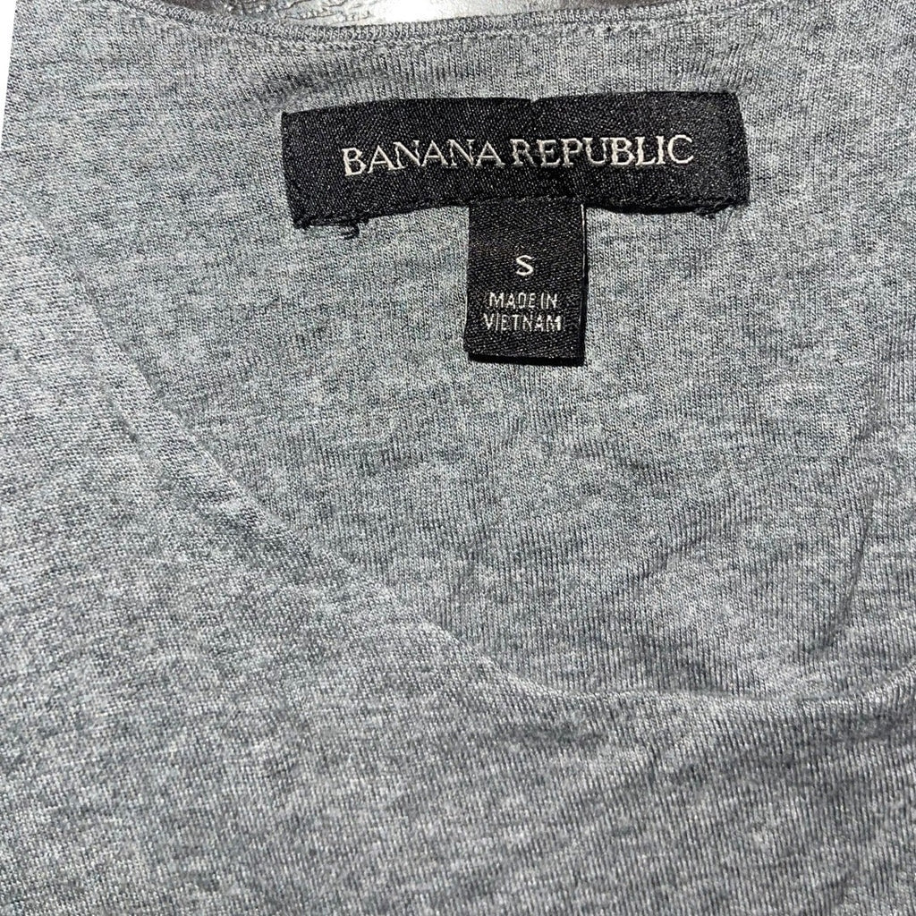 Banana Republic Sleeveless Ruched Maxi Dress Size Small Slit Jersey Casual