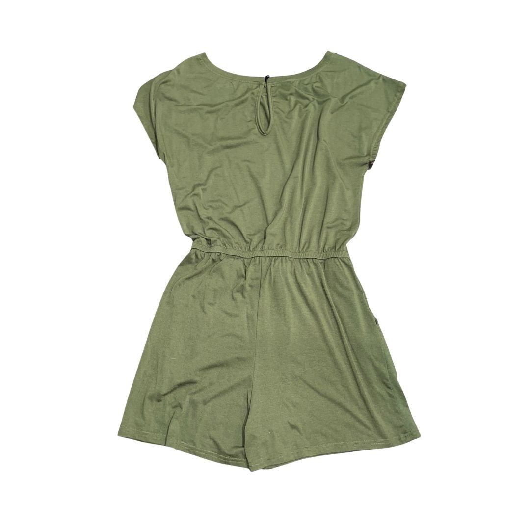 Women Jumpsuit Romper Army Green Off the Shoulder Size Medium Casual Summer