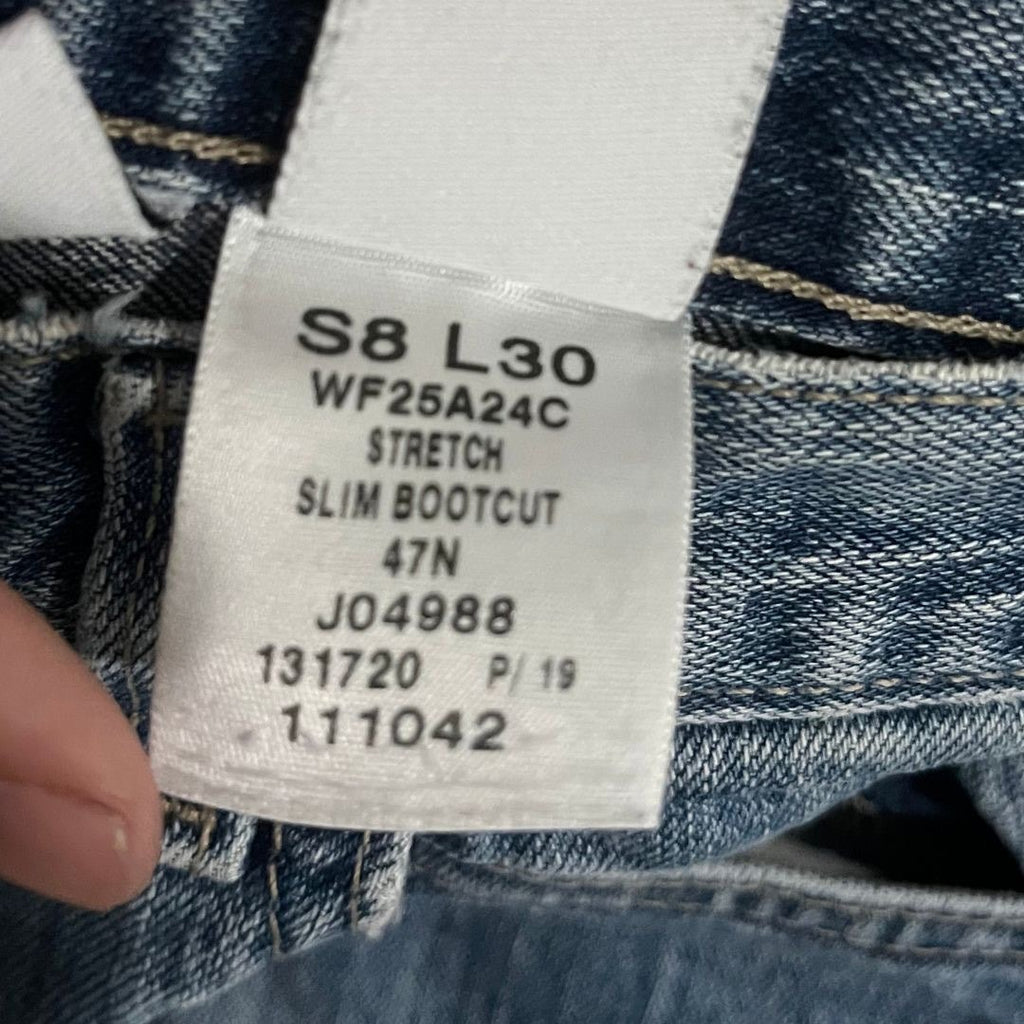 Calvin Klein Jeans Stretch Slim Bootcut Denim Pants Size 8 Cowgirl Streetwear