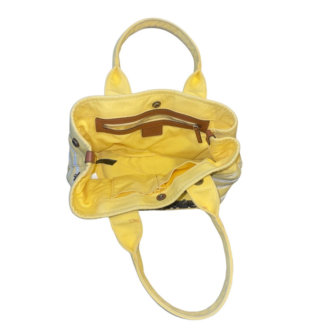 Marc by Marc Jacobs St. Tropez Canvas Market Tote Black Sequin Detailing Flaw