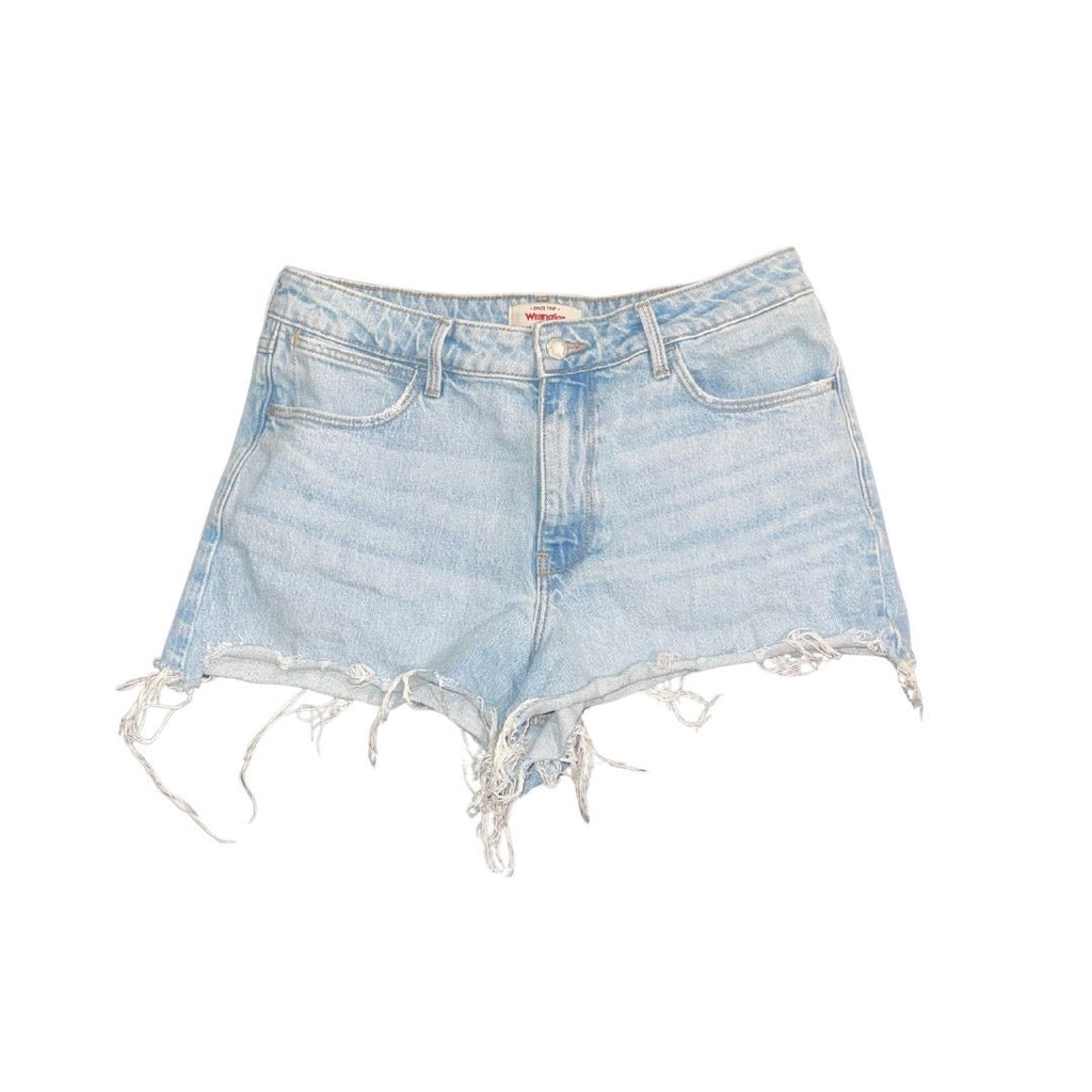 Wrangle Mid Rise Vintage Short Daisy Duke Jeans 8 Distressed Cowgirl Western Y2K