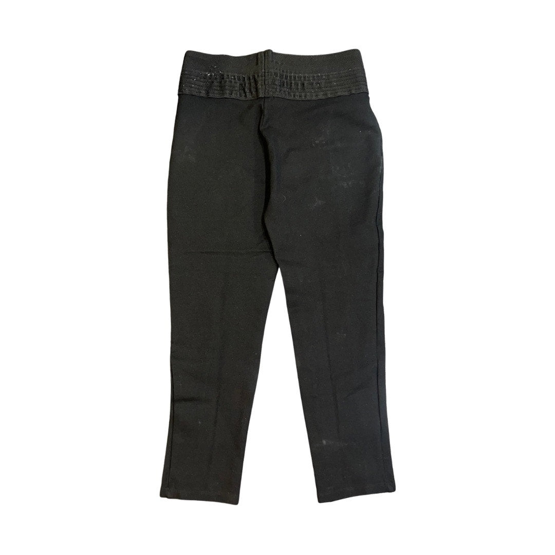 Zara Pants Tights Size Large Capri Elastic Waist Casual Office Pintuck Thick Ponte