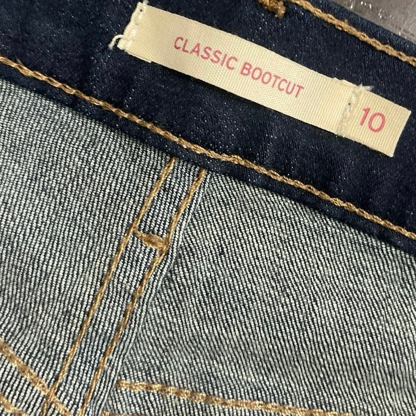 Levi's Strauss Dark Wash Classic Bootcut Jeans SZ 10 Long 30x34 Western Cowgirl