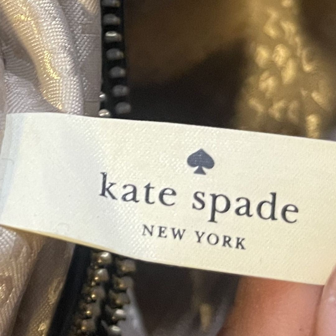 Kate Spade New York Elena Satchel Tote Handbag Striped Patent Leather Stylish