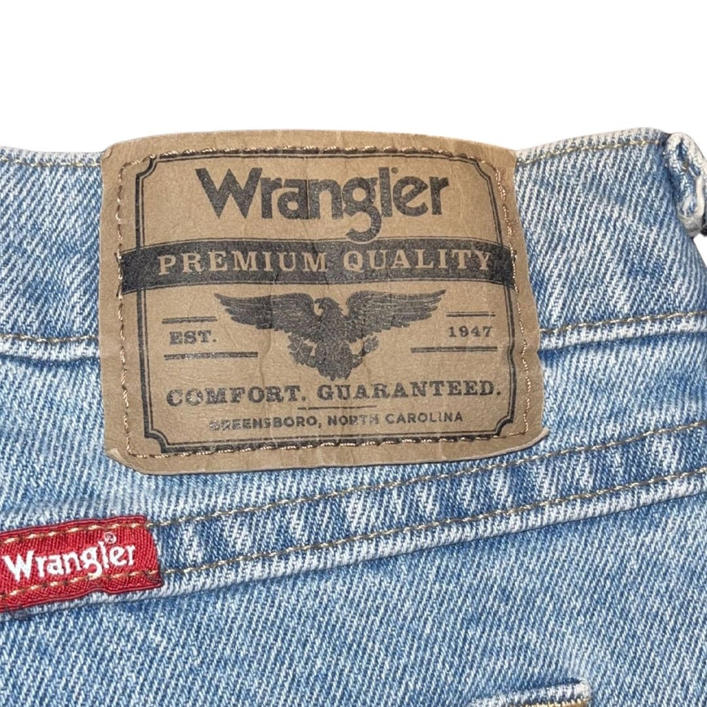 Wrangler Light Wash Denim Jeans Relaxed Fit Size 36X30 Western Cowboy Utility