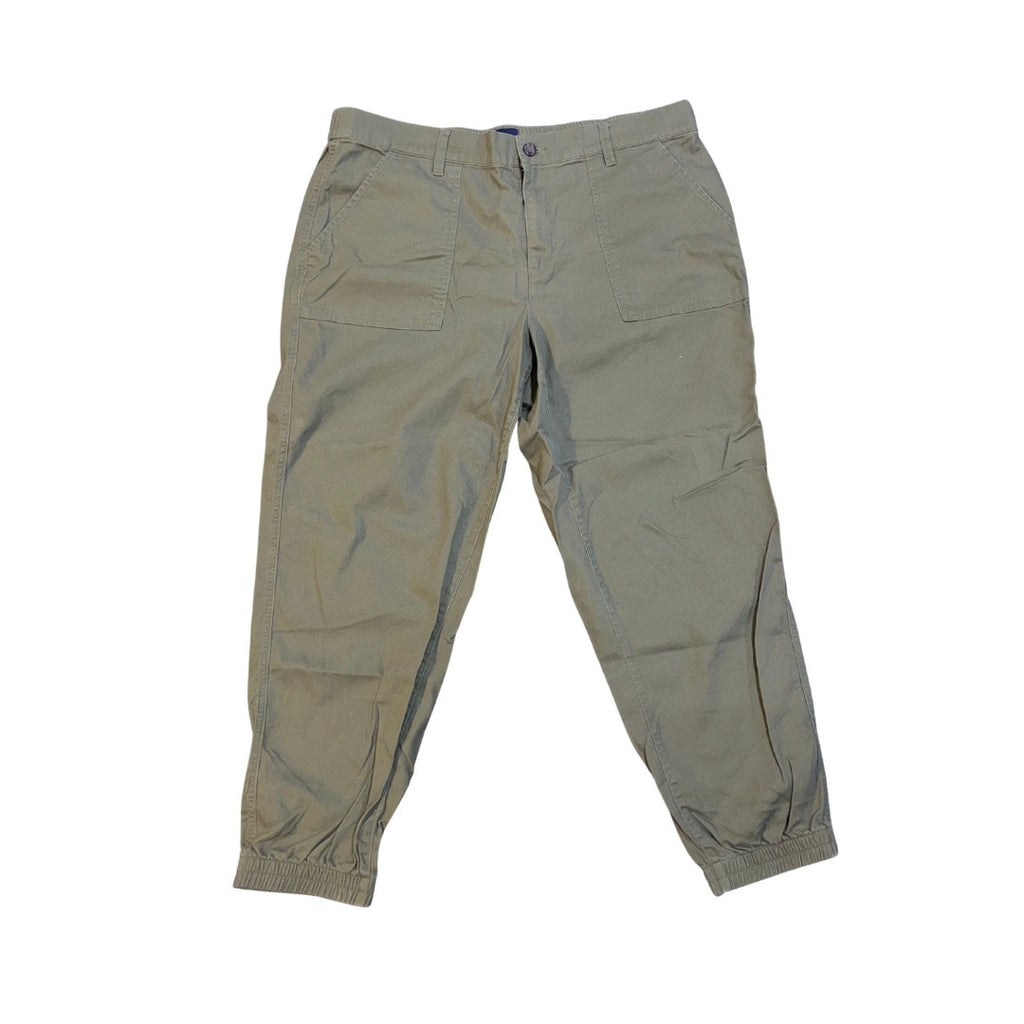 Gap Women Jogger Zip Elastic Waist Size XL Cotton Blend Casual Cargo