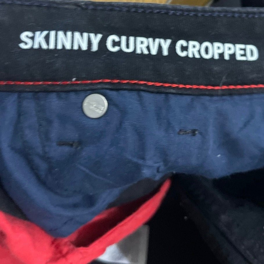 Tommy Jeans Skinny Curvy Cropped Black Denim Jeans SZ 12 / 31 Casual Streetwear